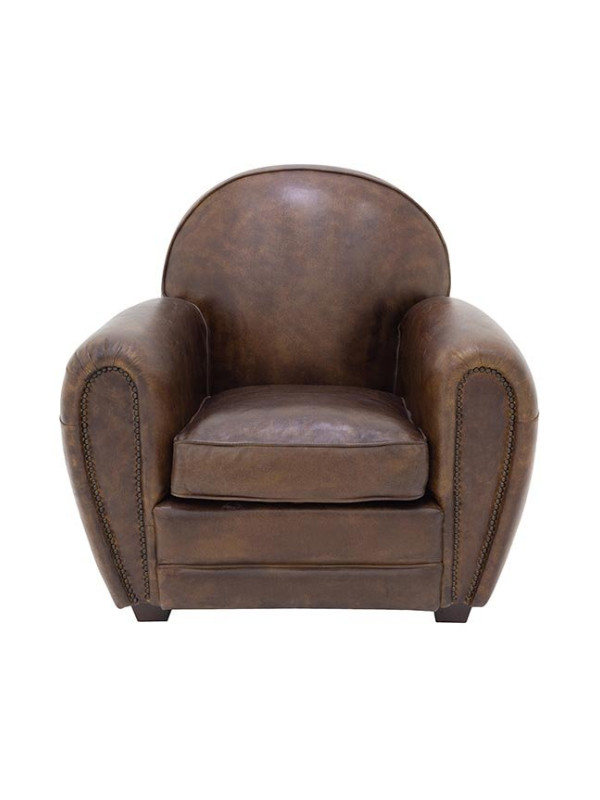 POLTRONA FLEAMARKET ARMCHAIR DARK TAN CIGAR - 86 X 88 X 86