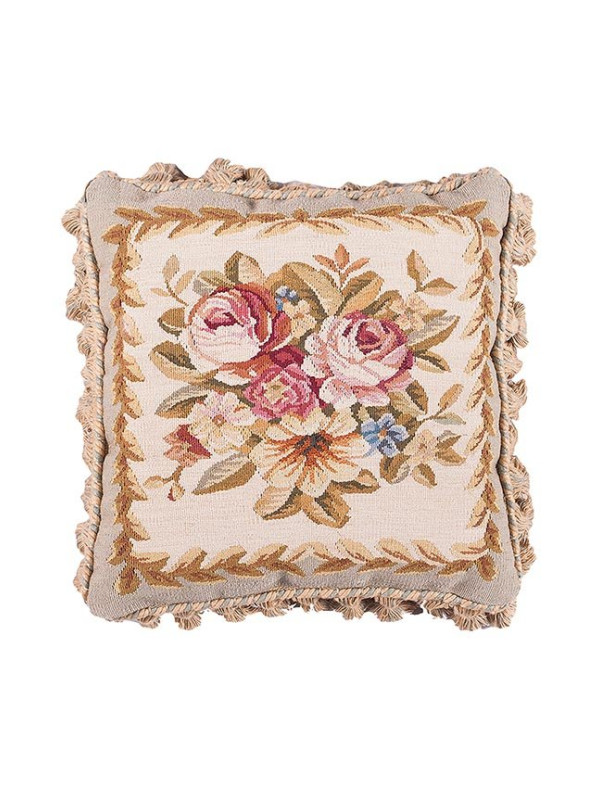 ALMOFADA AUBUSSON FLORAL - 35 X 35