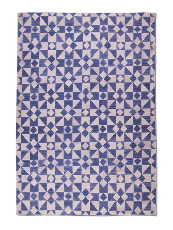 KILIM MOROCCAN 5 WHITE/BLUE
