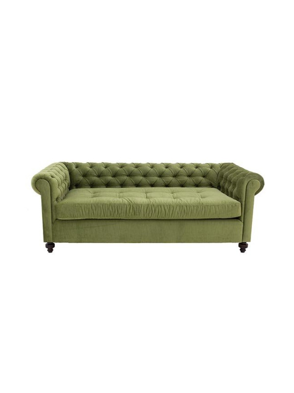 CHESTERFIELD SOFA VERDE OLIVA 21 - 2,10 X 1,00 X 80