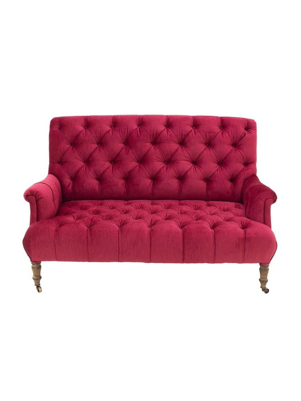 TUFTED NAPOLEON 3 SOFA CHERRY - 1,50 X 95 X 61