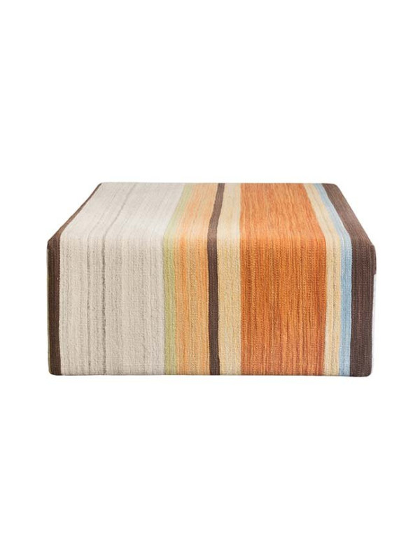 PUFF FORRADO KILIM AGADIR ORANGE - 1,00 X 1,00