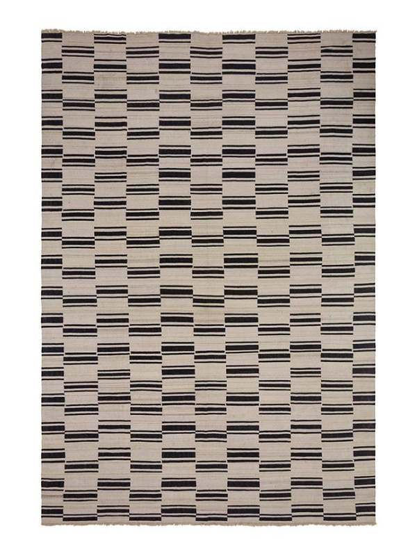 KILIM SHASAVAN WHITE/BLACK