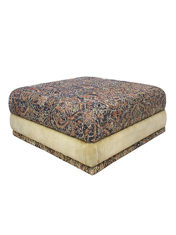 PUFF FORRADO TAPETE ANTIGO 4 - 1,00 X 1,00