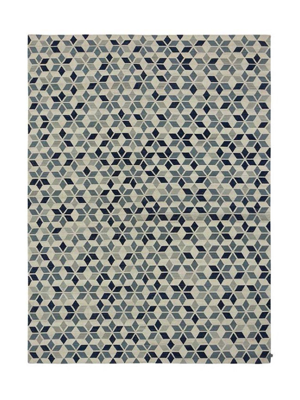 KILIM CALEIDOSCOPIO OFF WHITE/MIX BLUE
