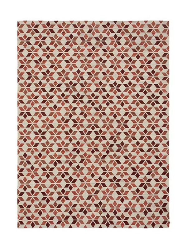 KILIM CALEIDOSCOPIO OFF WHITE/MIX RUST