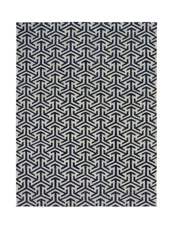 KILIM BOOMERANG OFF WHITE/DARK BLUE