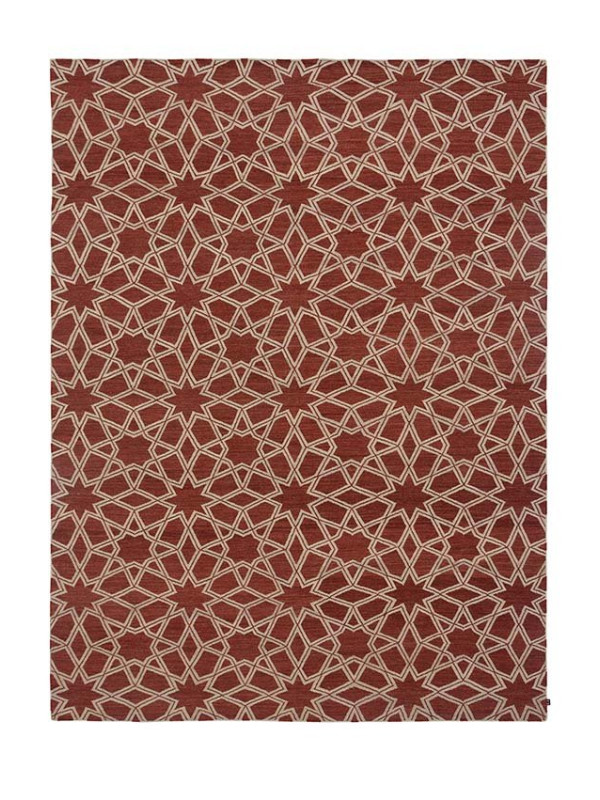 KILIM MOROCCAN 9 RUST/OFF WHITE