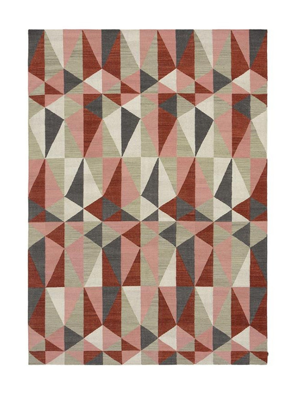 KILIM GEOMETRIAS FLORENTINAS MIX ROUGE