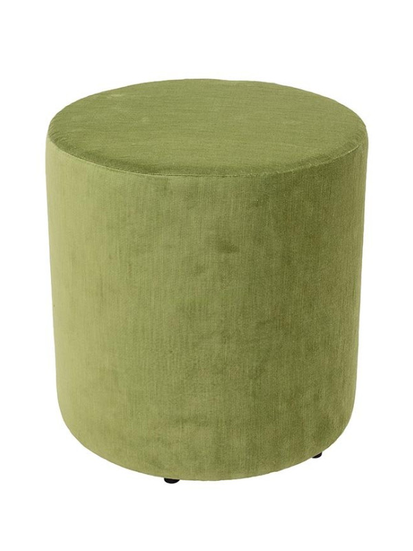 PUFF FORRADO VELUDO SALVIA 20 - 45X40X40