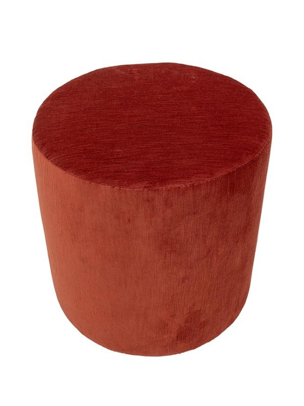 PUFF FORRADO VELUDO TELHA 71 - 45X40X40