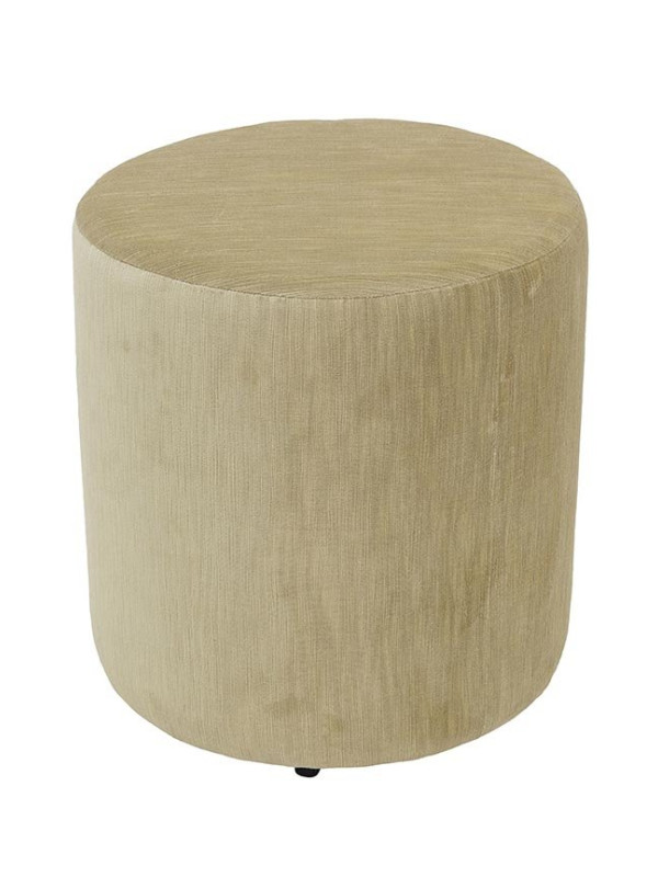 PUFF FORRADO VELUDO BEIGE 162 - 45X40X40
