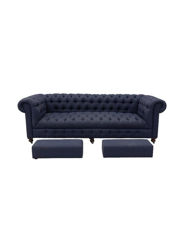 SOFA CHESTERFIELD CAPTONE BLUE - 2,40 X 95 X 75