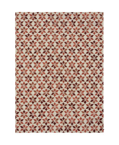    Tapete Kilim Caleidoscópio Off White/Mix Rust